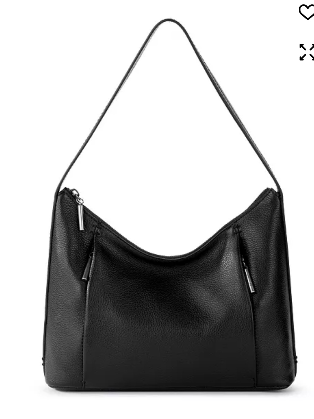The Sak Brook Black Leather Hobo Black